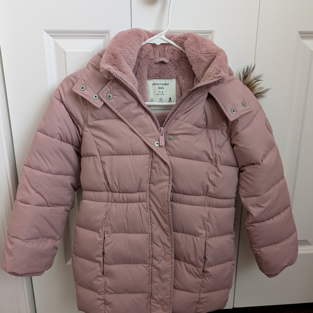 Abercrombie Kids Blush Puffer Coat - Picture 1 of 5